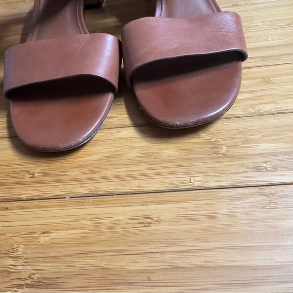 Vince Ria brown leather ankle doble strap size 9 sandals pumps - Picture 6 of 9